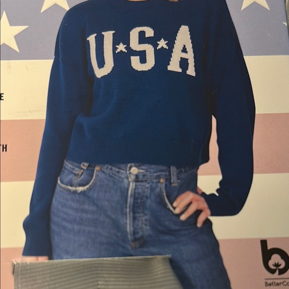 SERRA Premium  Women's Blue USA Sweater size L 12/14